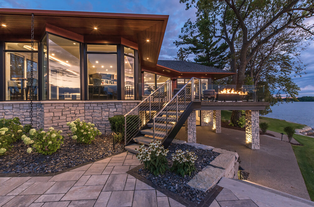 steel windows for lake home